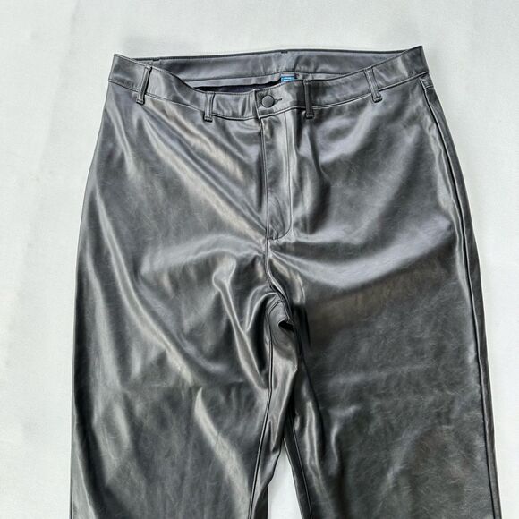 🎉5 for $45🎉 Old navy faux leather pants size 18 Tall black wide leg - Picture 5 of 13
